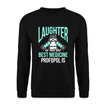 Propofol anesthesia anesthesiology anesthetist - Unisex Sweatshirt - black - Front - Alina (178cm) & Michal (187cm)