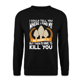 Morels Morels Morel Mushroom Pickers Mushrooms Mushroom - Unisex Sweatshirt - black - Front - Alina (178cm) & Michal (187cm)