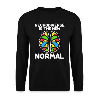 Neurodiversity Neurodiversity Autistic Autism - Unisex Sweatshirt - black - Front - Alina (178cm) & Michal (187cm)