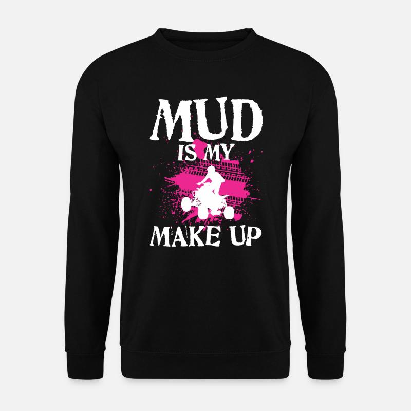 Quadfahrerin Matsch Quad fahrerin ATV Offroad Mud - Unisex Pullover - Schwarz