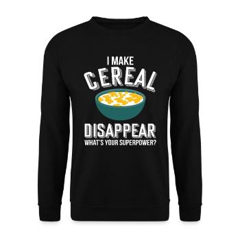Cereals Cornflakes Breakfast Cerialien Cereal Food - Unisex Sweatshirt - black - Front - Alina (178cm) & Michal (187cm)