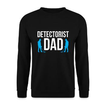 Detectorist Dad metal detektor Papa Schatz Vater - Unisex Pullover - Schwarz - Vorne - Alina (178cm) & Michal (187cm)