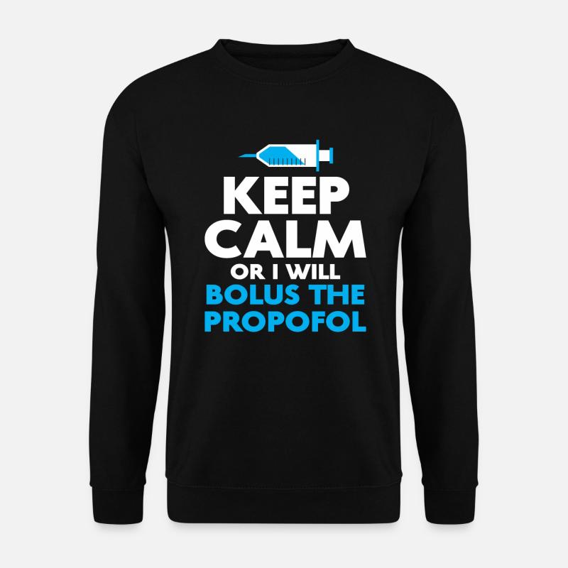 Propofol anästhesie anästhesiologie anästhesist - Unisex Pullover - Schwarz