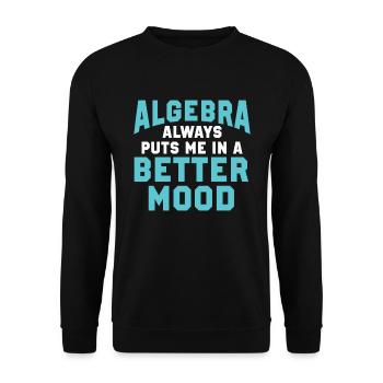 Algebra Mathematics Math Mathematician Teacher - Unisex Sweatshirt - black - Front - Alina (178cm) & Michal (187cm)
