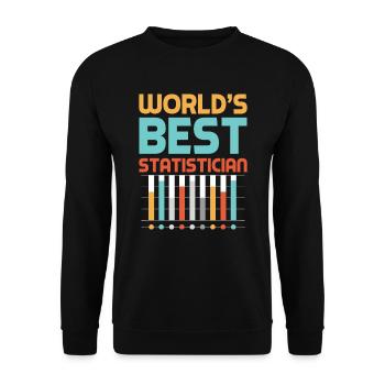 Statistik Statistiker Mathematiker Mathematik - Unisex Pullover - Schwarz - Vorne - Alina (178cm) & Michal (187cm)
