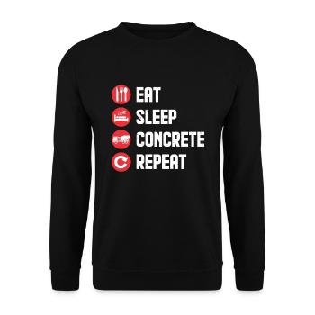 Concrete Worker Concrete Construction Worker Concrete - Unisex Sweatshirt - black - Front - Alina (178cm) & Michal (187cm)