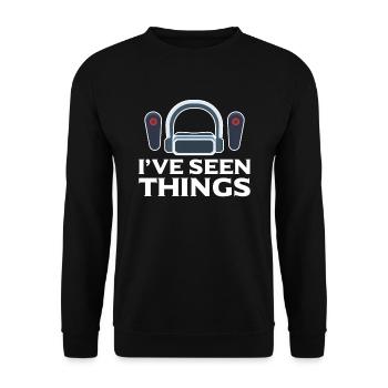 VR Glasses Virtual Reality Gamer Virtual Zocken - Unisex Sweatshirt - black - Front - Alina (178cm) & Michal (187cm)