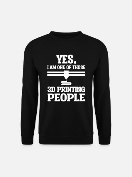 3D Drucker Plastik Druck Printer Bastler Hobby - Unisex Pullover - Schwarz