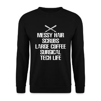 Surgical Tech OTA Operations technische OP Beruf - Unisex Pullover - Schwarz - Vorne - Alina (178cm) & Michal (187cm)