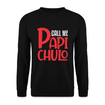 Call Me Papi Chulo Sugar Daddy Dad Papa - Unisex Sweatshirt - black - Front - Alina (178cm) & Michal (187cm)