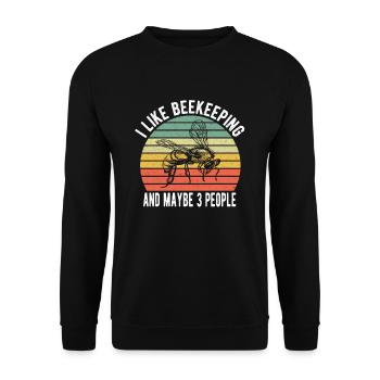 Apiculteur Apiculture Miel Apiculture Apiculture Abeille - Sweat-shirt Unisexe - noir - Devant - Alina (178cm) & Michal (187cm)