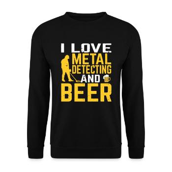 Metal detector probe-walker Probes - Unisex Sweatshirt - black - Front - Alina (178cm) & Michal (187cm)