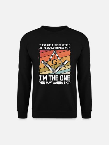 Masonic Masonic Bricklayer Illuminati Symbol Circle Angle - Unisex Sweatshirt - black