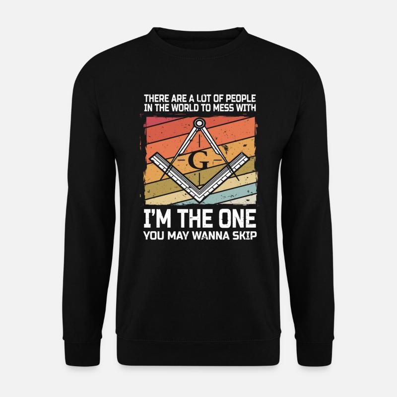 Masonic Masonic Bricklayer Illuminati Symbol Circle Angle - Unisex Sweatshirt - black