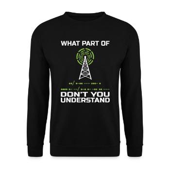 Amateurfunk Ham Radio Funk Radio Amateufunker - Unisex Pullover - Schwarz - Vorne - Alina (178cm) & Michal (187cm)