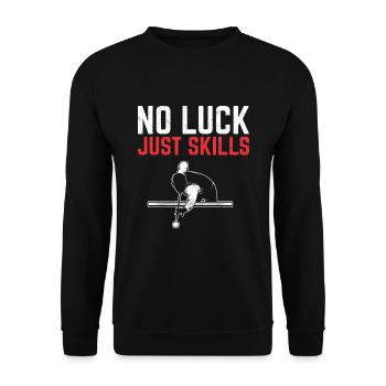 Billiard Dad Billiard Papa Spieler Vater Snooker - Unisex Pullover - Schwarz - Vorne - Alina (178cm) & Michal (187cm)