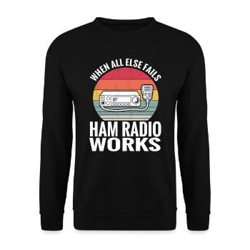 Radio amateur Ham Radio Radio Radio Amateufunker - Sweat-shirt Unisexe - noir - Devant - Alina (178cm) & Michal (187cm)
