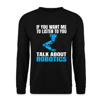 Robotics Robotics Robotique robotique construire robotique - Sweat-shirt Unisexe - noir - Devant - Alina (178cm) & Michal (187cm)