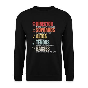 Music Director Music Choir Conductor Orchestra - Unisex Sweatshirt - black - Front - Alina (178cm) & Michal (187cm)