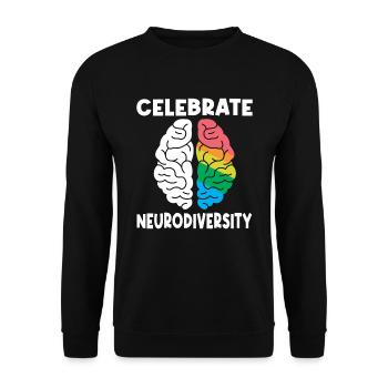 Neurodiversity Neurodiversity Autistic Autism - Unisex Sweatshirt - black - Front - Alina (178cm) & Michal (187cm)