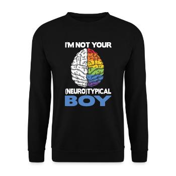Neurodiversity Neurodiversity Autistic Autism - Unisex Sweatshirt - black - Front - Alina (178cm) & Michal (187cm)