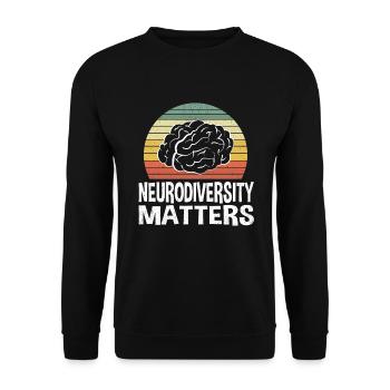 Neurodiversity Neurodiversity Autistic Autism - Unisex Sweatshirt - black - Front - Alina (178cm) & Michal (187cm)