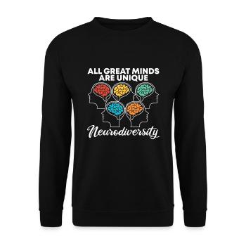 Neurodiversity Neurodiversity Autistic Autism - Unisex Sweatshirt - black - Front - Alina (178cm) & Michal (187cm)