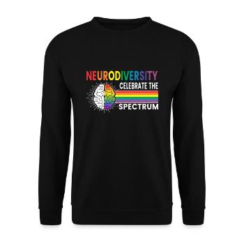 Neurodiversity Neurodiversity Autistic Autism - Unisex Sweatshirt - black - Front - Alina (178cm) & Michal (187cm)