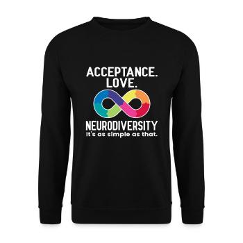 Neurodiversity Neurodiversity Autistic Autism - Unisex Sweatshirt - black - Front - Alina (178cm) & Michal (187cm)