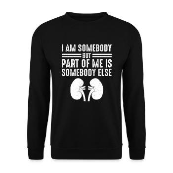 Nierenspender Niere Organ Spende Organspende Niere - Unisex Pullover - Schwarz - Vorne - Alina (178cm) & Michal (187cm)