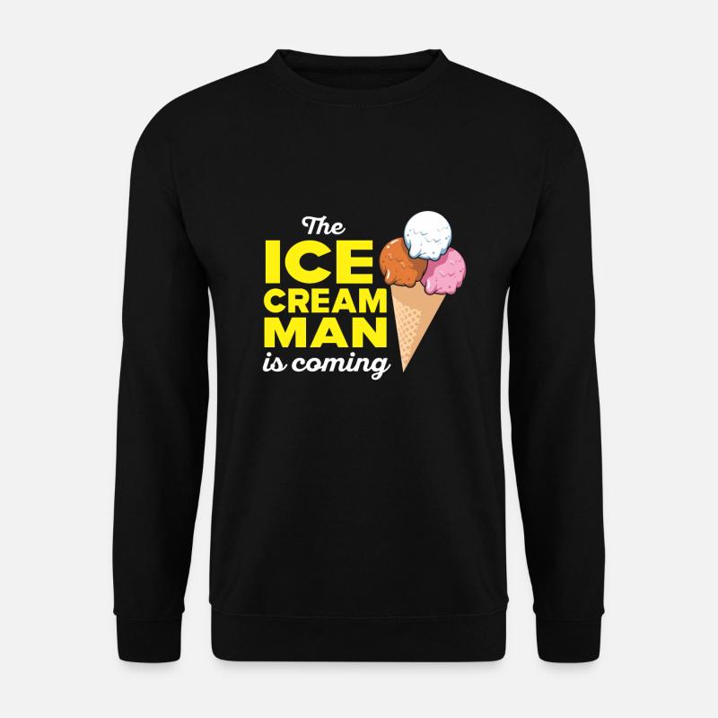 Eiswagen Eismann Eisverkäufer Eisdiele Eis Truck - Unisex Pullover - Schwarz