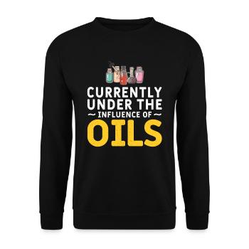 Essential Oils Essential Oils Naturopath Oil - Unisex Sweatshirt - black - Front - Alina (178cm) & Michal (187cm)