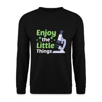 Microbiology Biology Student Biologist Laboratory - Unisex Sweatshirt - black - Front - Alina (178cm) & Michal (187cm)