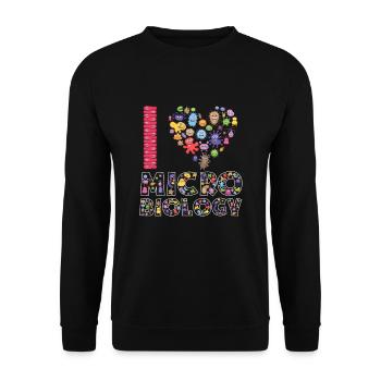 Microbiology Biology Student Biologist Laboratory - Unisex Sweatshirt - black - Front - Alina (178cm) & Michal (187cm)