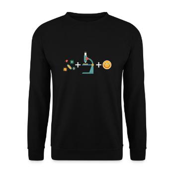 Microbiology Biology Student Biologist Laboratory - Unisex Sweatshirt - black - Front - Alina (178cm) & Michal (187cm)