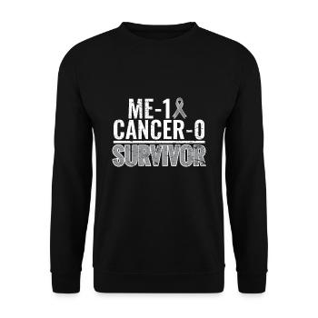 Brain tumor Brain tumor cancer Survivor Chemo cancer - Unisex Sweatshirt - black - Front - Alina (178cm) & Michal (187cm)
