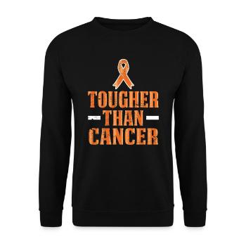 Nieren Krebs Nierenkrebs Schleife Survivor Chemo - Unisex Pullover - Schwarz - Vorne - Alina (178cm) & Michal (187cm)