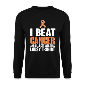 Nieren Krebs Nierenkrebs Schleife Survivor Chemo - Unisex Pullover - Schwarz - Vorne - Alina (178cm) & Michal (187cm)