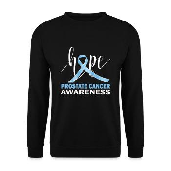 Prostatakrebs Prostata Krebs Schleife Survivor - Unisex Pullover - Schwarz - Vorne - Alina (178cm) & Michal (187cm)
