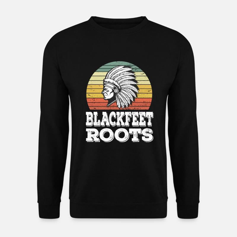 Blackfeet Tribe Native American Indian Indianer - Unisex Pullover - Schwarz