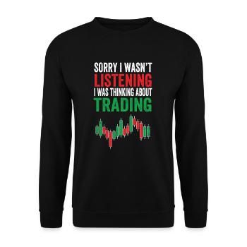 Day Trading Trader Stock Exchange Shares Bitcoin Cash Stock - Unisex Sweatshirt - black - Front - Alina (178cm) & Michal (187cm)