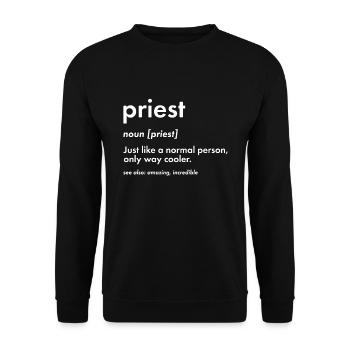 Ordained Minister Pastor Church Pastor Religion - Unisex Sweatshirt - black - Front - Alina (178cm) & Michal (187cm)