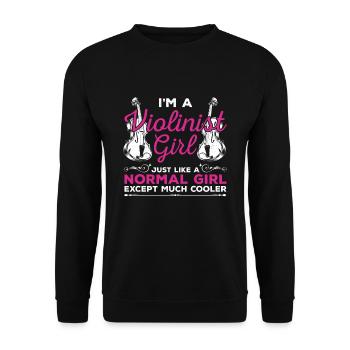 Violon violon instrument musicien Orchestre - Sweat-shirt Unisexe - noir - Devant - Alina (178cm) & Michal (187cm)
