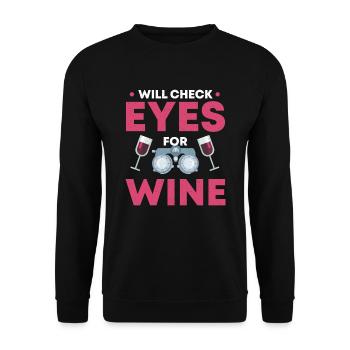 Opticien optométriste ophtalmique yeux médecin profession - Sweat-shirt Unisexe - noir - Devant - Alina (178cm) & Michal (187cm)