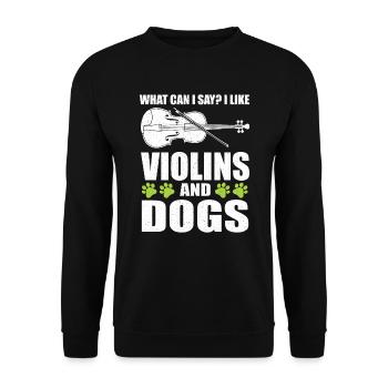 Violon violon instrument chien orchestre - Sweat-shirt Unisexe - noir - Devant - Alina (178cm) & Michal (187cm)