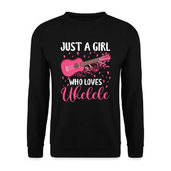 Ukulele Player Musical Instrument Guitar Uke Hawaii - Unisex Sweatshirt - black - Front - Alina (178cm) & Michal (187cm)