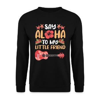 Ukulele Player Musical Instrument Guitar Uke Hawaii - Unisex Sweatshirt - black - Front - Alina (178cm) & Michal (187cm)