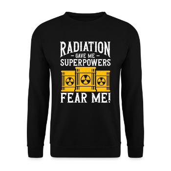 Chemotherapy Chemo Cancer Radiology Radiation - Unisex Sweatshirt - black - Front - Alina (178cm) & Michal (187cm)