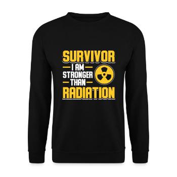 Chemotherapy Chemo Cancer Radiology Radiation - Unisex Sweatshirt - black - Front - Alina (178cm) & Michal (187cm)