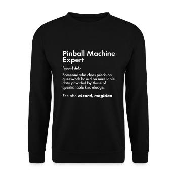 Pinball Master Pinball Machine Slot Machine Game - Unisex Sweatshirt - black - Front - Alina (178cm) & Michal (187cm)